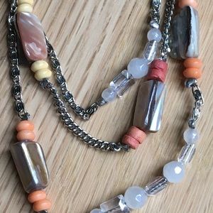 Mid-2000’s LOFT quirky beads three-strand NECKLACE